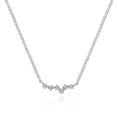 14K White Gold 0.10ctw Diamond Necklace