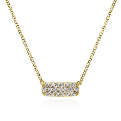 14K Yellow Gold 0.19ctw Diamond Necklace