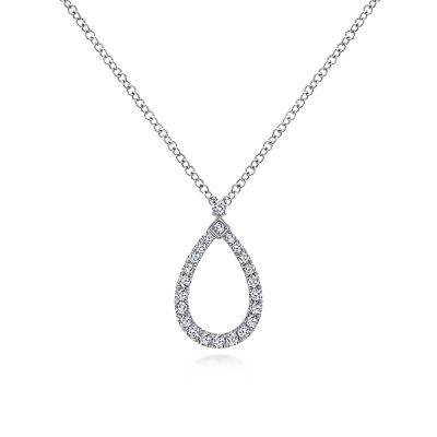 14K White Gold 0.16ctw Diamond Necklace