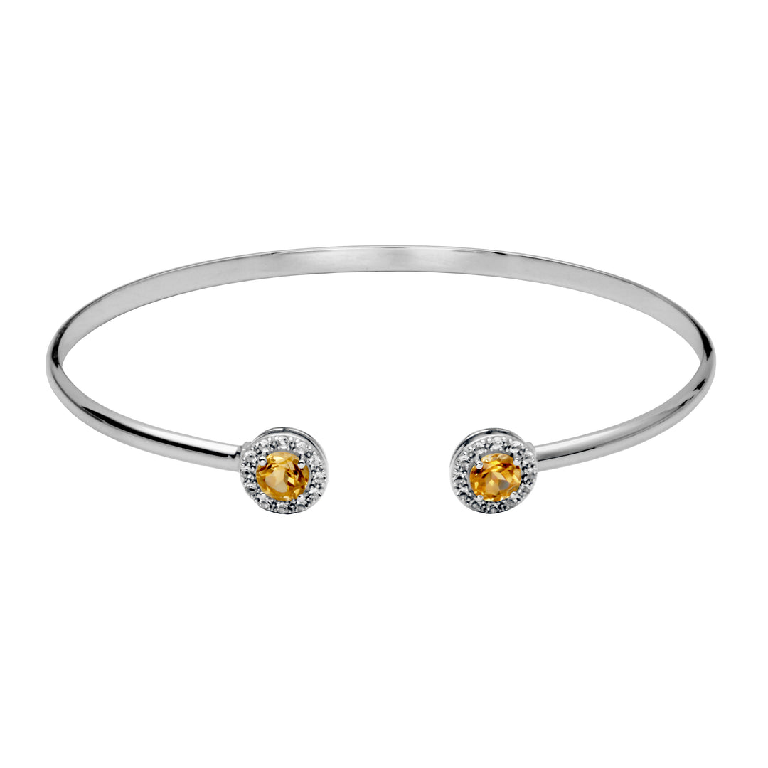 Sterling Silver Citrine Cuff Bracelet Sterling Silver Citrine Cuff Bracelet