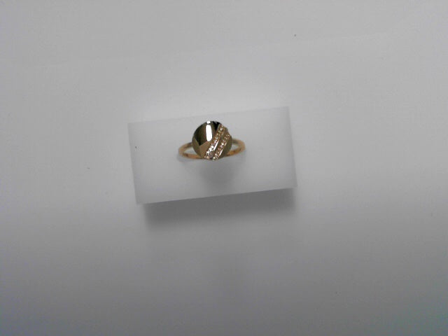 14K Yellow Gold 0.07ctw Natural Yellow Diamond Ring