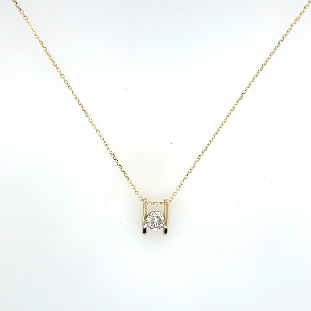 14K Yellow Gold Diamond Necklace