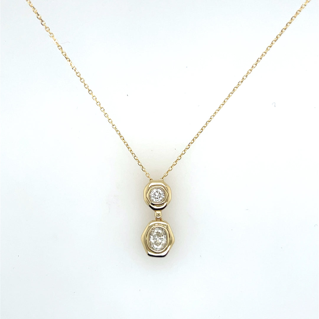 14K Yellow Gold Diamond Necklace