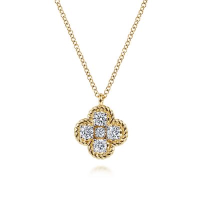 14K Yellow Gold 0.39ctw Diamond Necklace