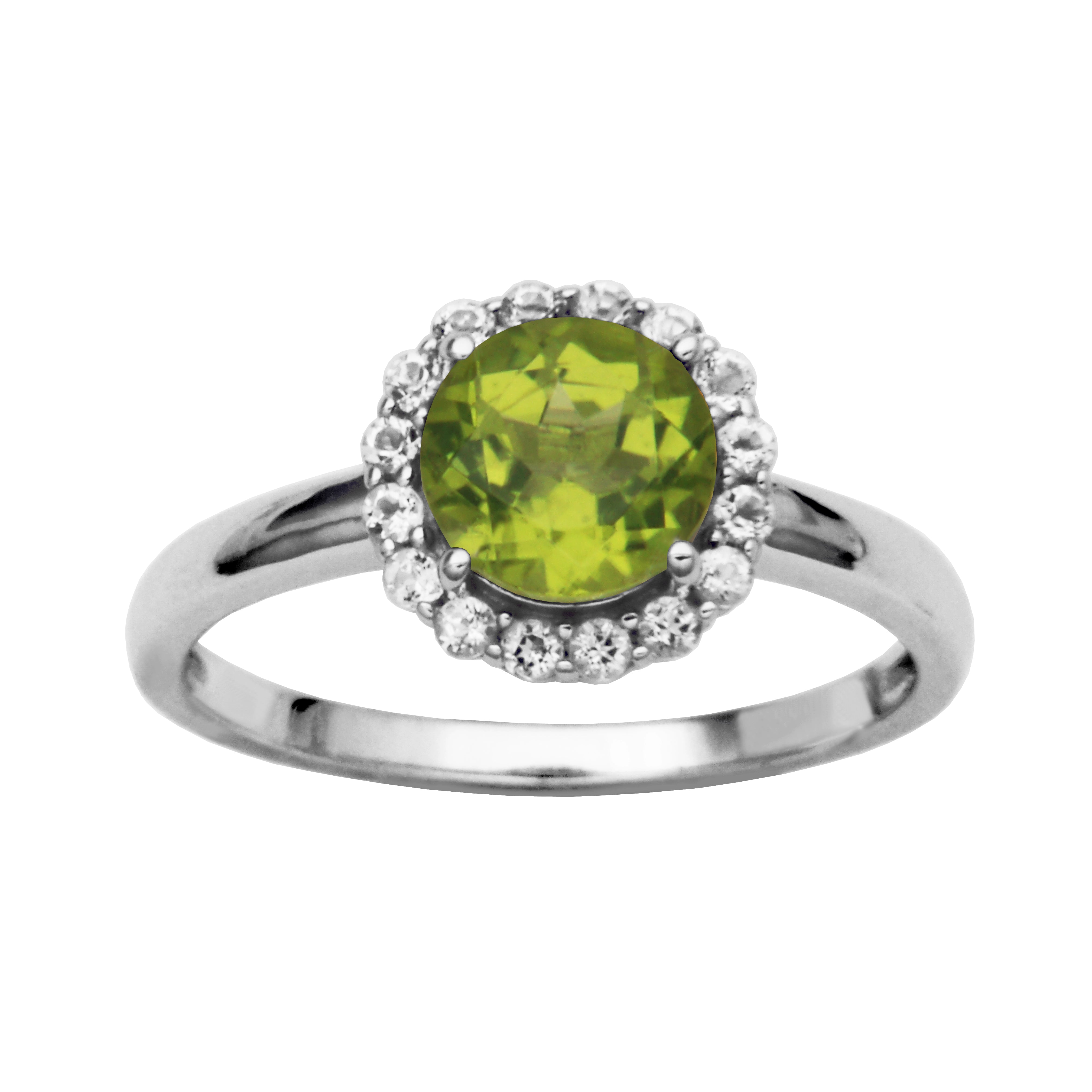 Sterling Silver Peridot/Topaz popular Ring 7