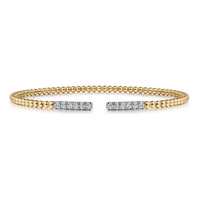 14K Yellow Gold 0.31ctw Diamond Bangle Bracelet